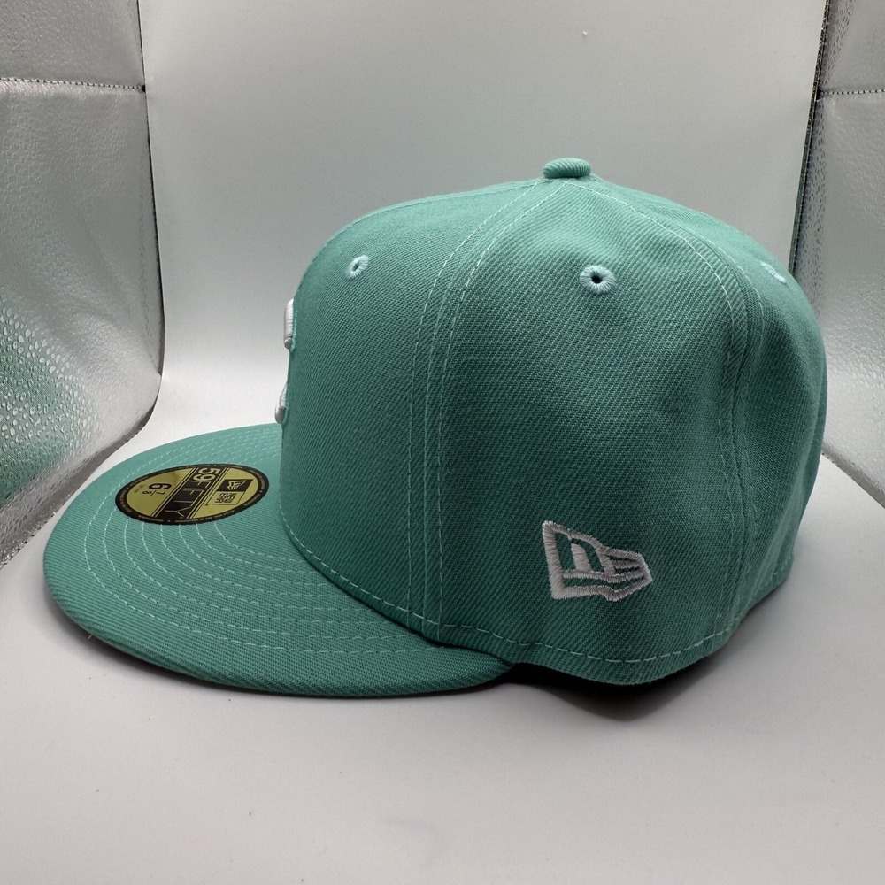 New Era 59Fifty Chicago Cubs Spring Collection Mint Green Hat Size 7 3/8 New - Picture 2 of 5